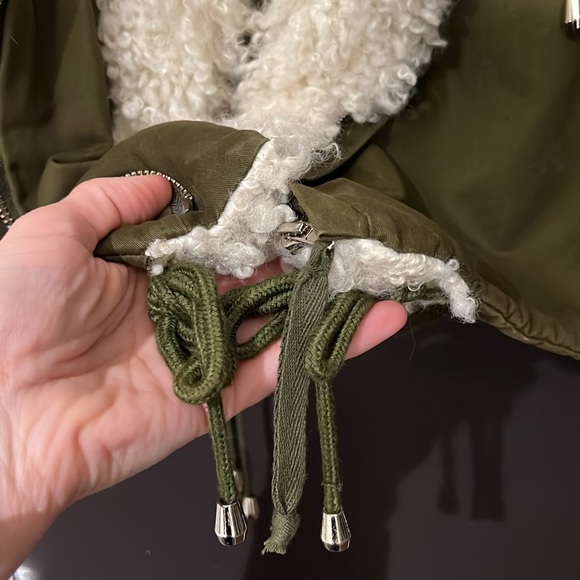 ✨Host Pick✨The DIUDIU Room Oversized Olive Green Sherpa Coat Size Small - Picture 14 of 14
